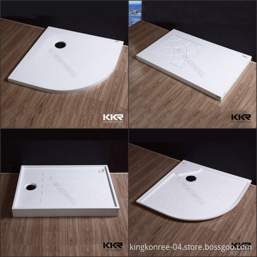 Acrylic Stone Solid Surface Bathroom Shower Tray, Shower Plate